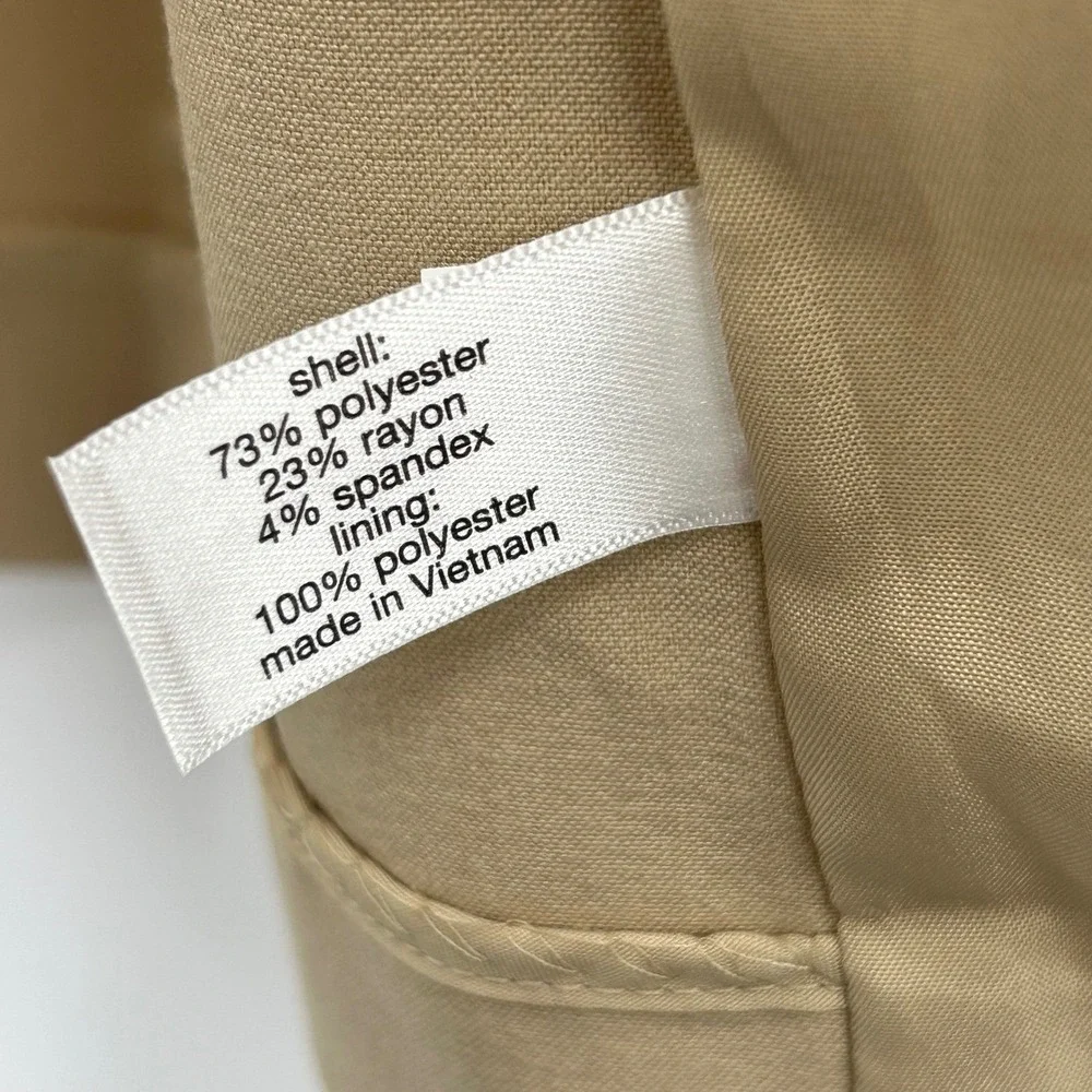 Wms Plus Size Modern Tan Single Button Blazer 26W Beige Professional Lane Bryant - Picture 5 of 9